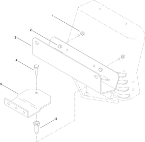 Mounting Bracket Assembly Diagram and Parts List for 79103 (316000001 - 316999999)(2016) Lawn Boy Lawn Tractor Accessories